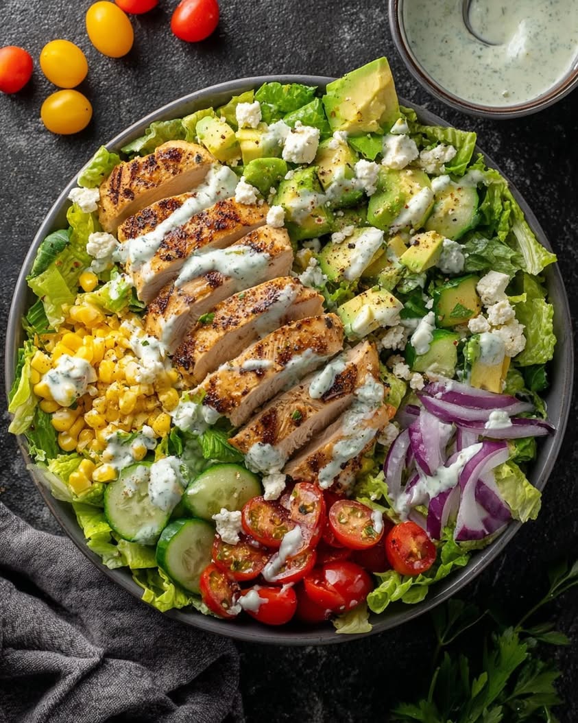 ranch chicken salad bowl