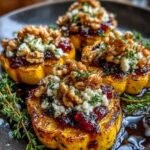 roasted acorn squash rings feta
