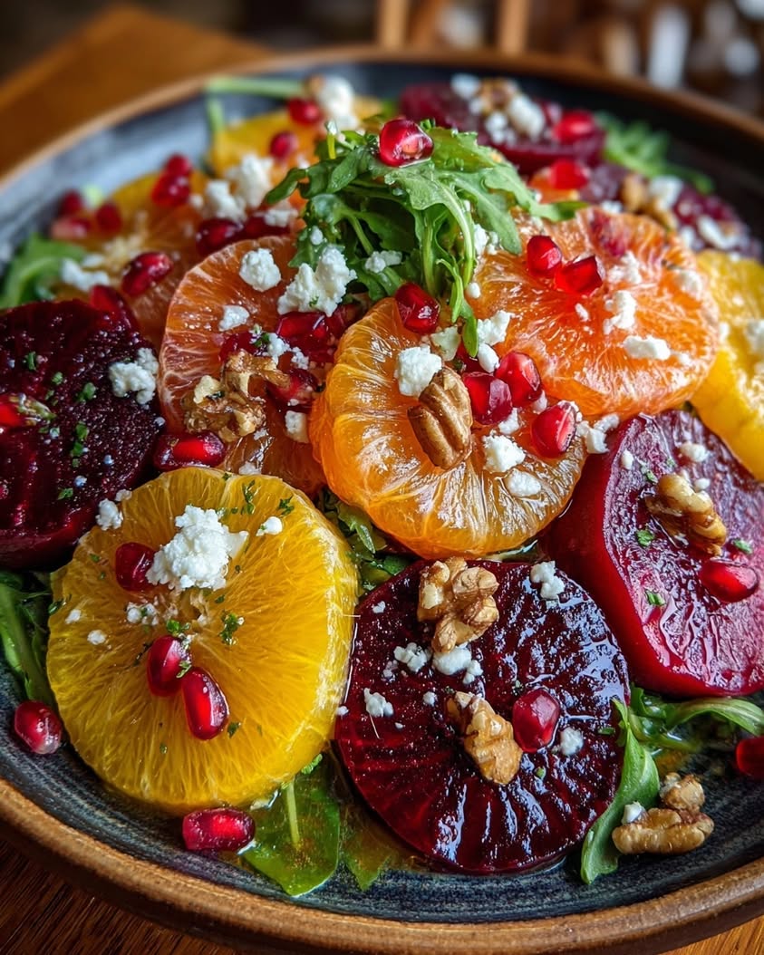 roasted beet orange pomegranate salad