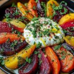 roasted beets carrots burrata salad 1