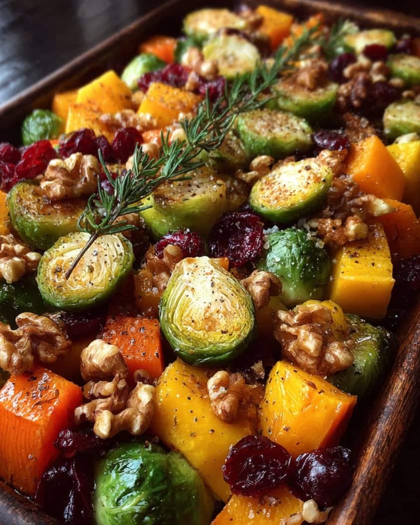 roasted brussels sprouts butternut squash