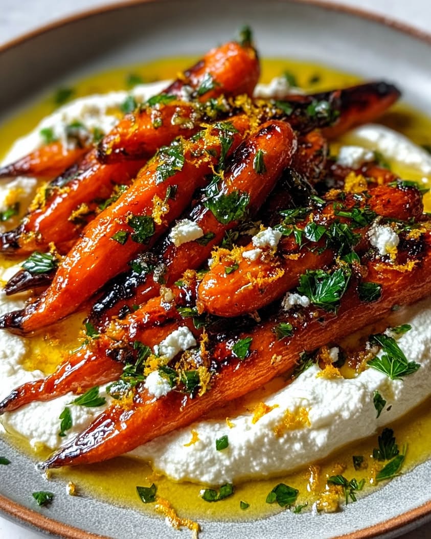 roasted carrots whipped ricotta honey