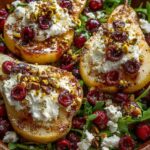 roasted pear cranberry salad pistachios