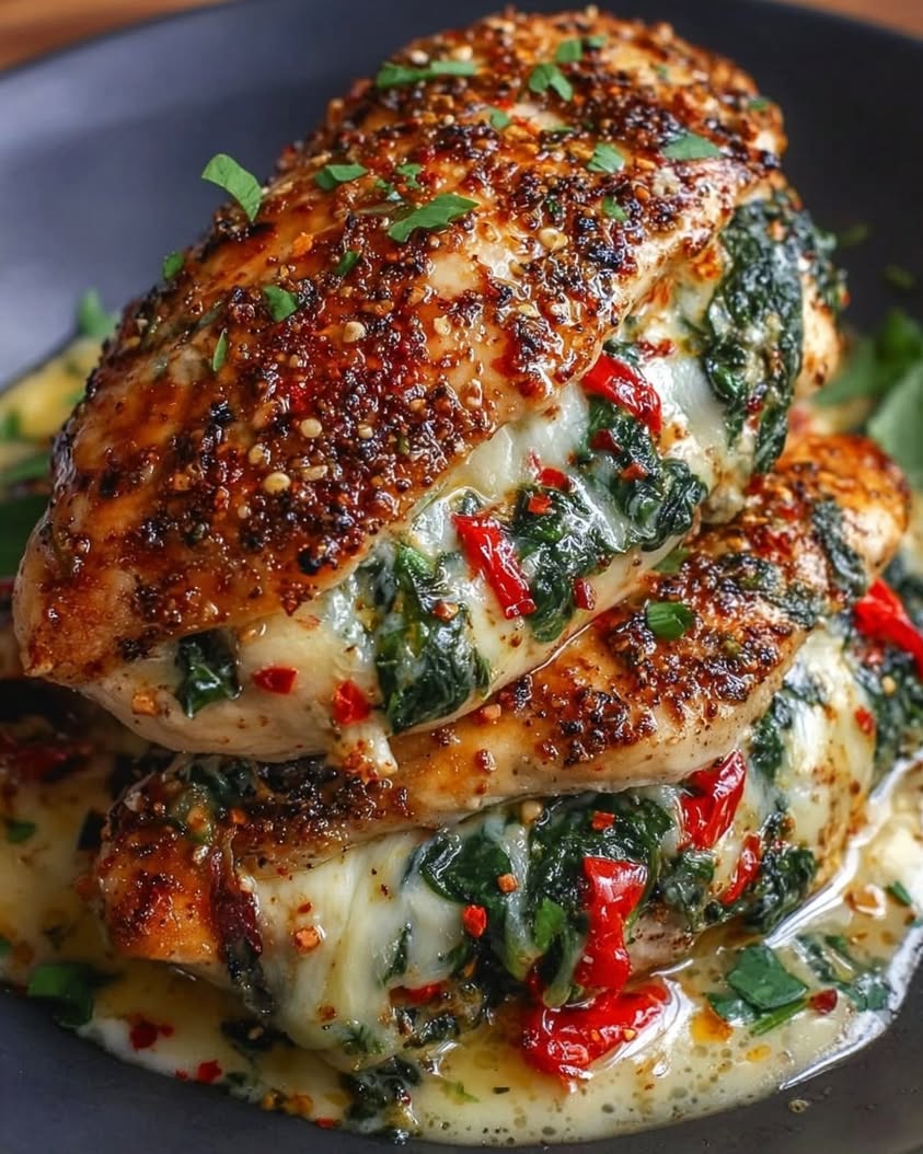 roasted red pepper stuffed chicken