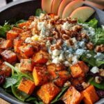 roasted sweet potato apple feta salad