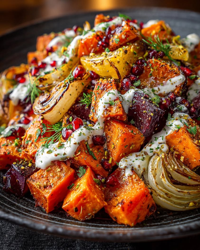 roasted sweet potato carrot fennel