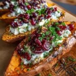 roasted sweet potato ricotta boats