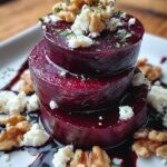rustic beet goat cheese stacks