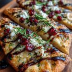 rustic cranberry flatbread balsamic herbs