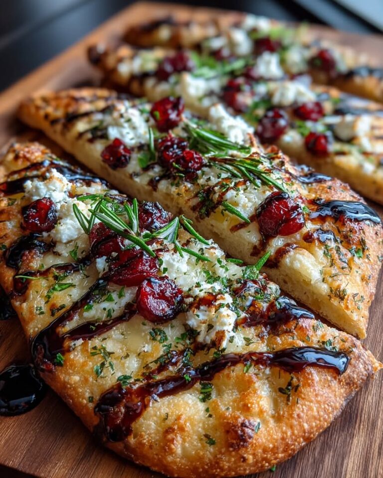 rustic cranberry flatbread balsamic herbs
