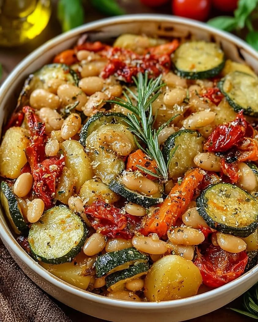 rustic roasted vegetable bake