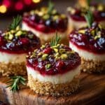 savory cranberry pistachio cheesecake cups