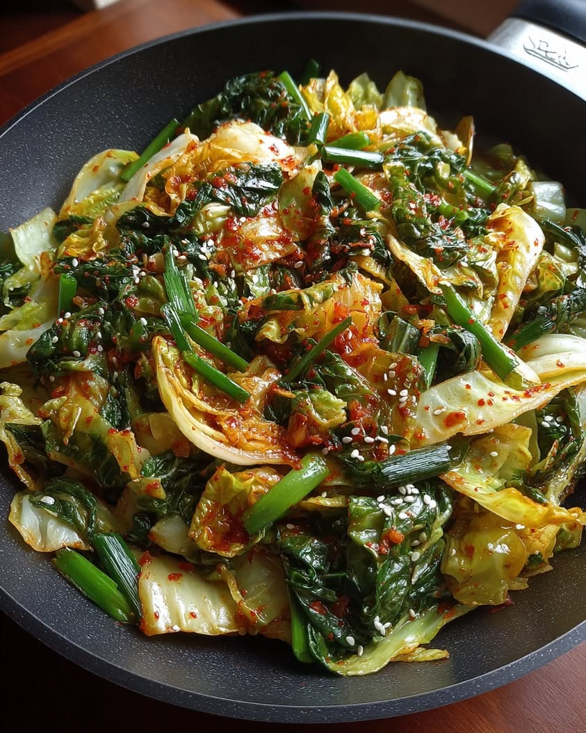 spicy stir fried cabbage