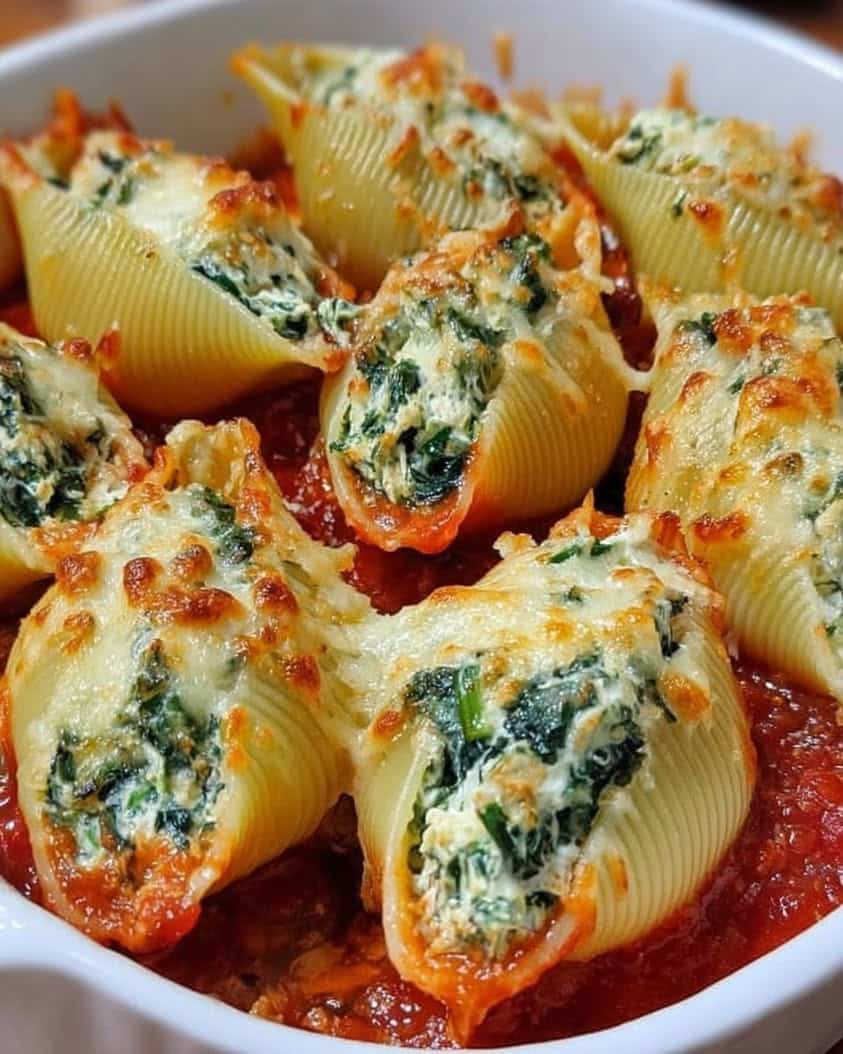 spinach ricotta stuffed shells
