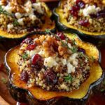 stuffed acorn squash quinoa brie