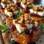 sweet potato brie walnut cranberry glaze