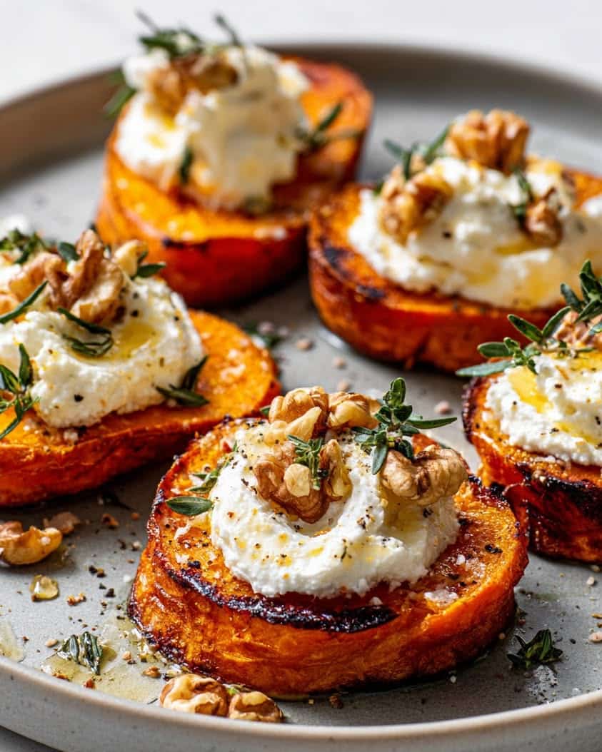 sweet potato crostini honeyed feta