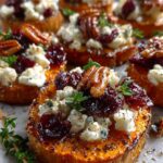sweet potato goat cheese cranberry pecans