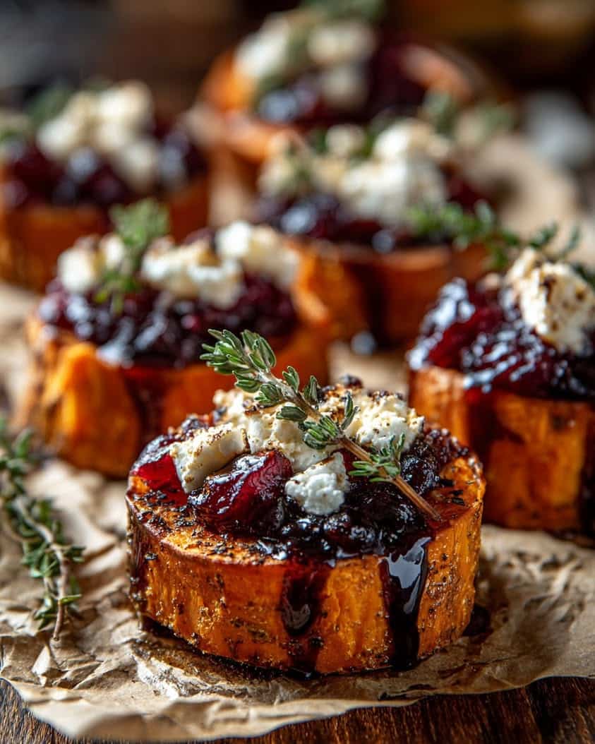 sweet potato goat cheese cranberry