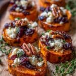 sweet potato rounds feta cranberries