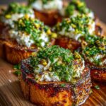 sweet potato rounds whipped feta