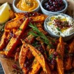 sweet potato wedges honey feta