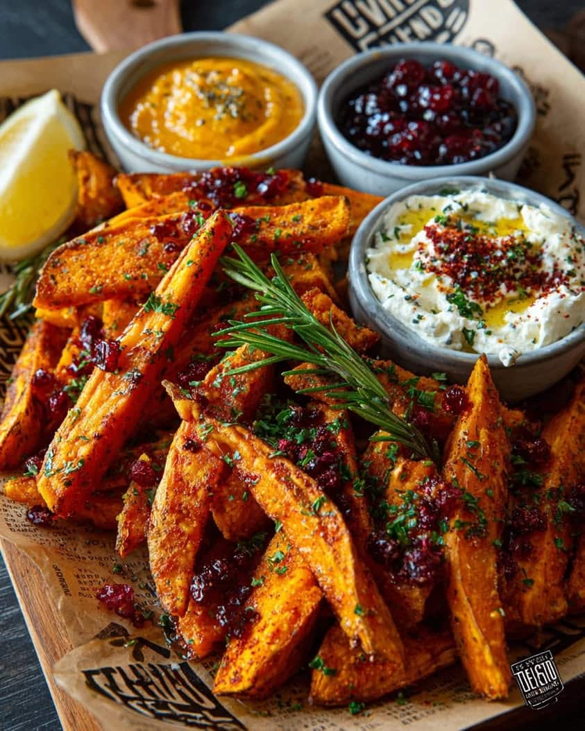 sweet potato wedges honey feta