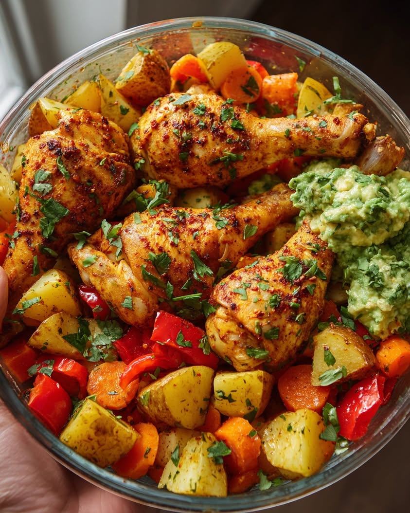 ultimate roasted chicken drumsticks veggies