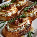 warm apple ricotta crostini