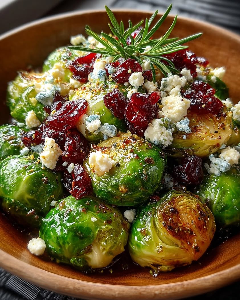 warm brussels sprouts cranberry relish