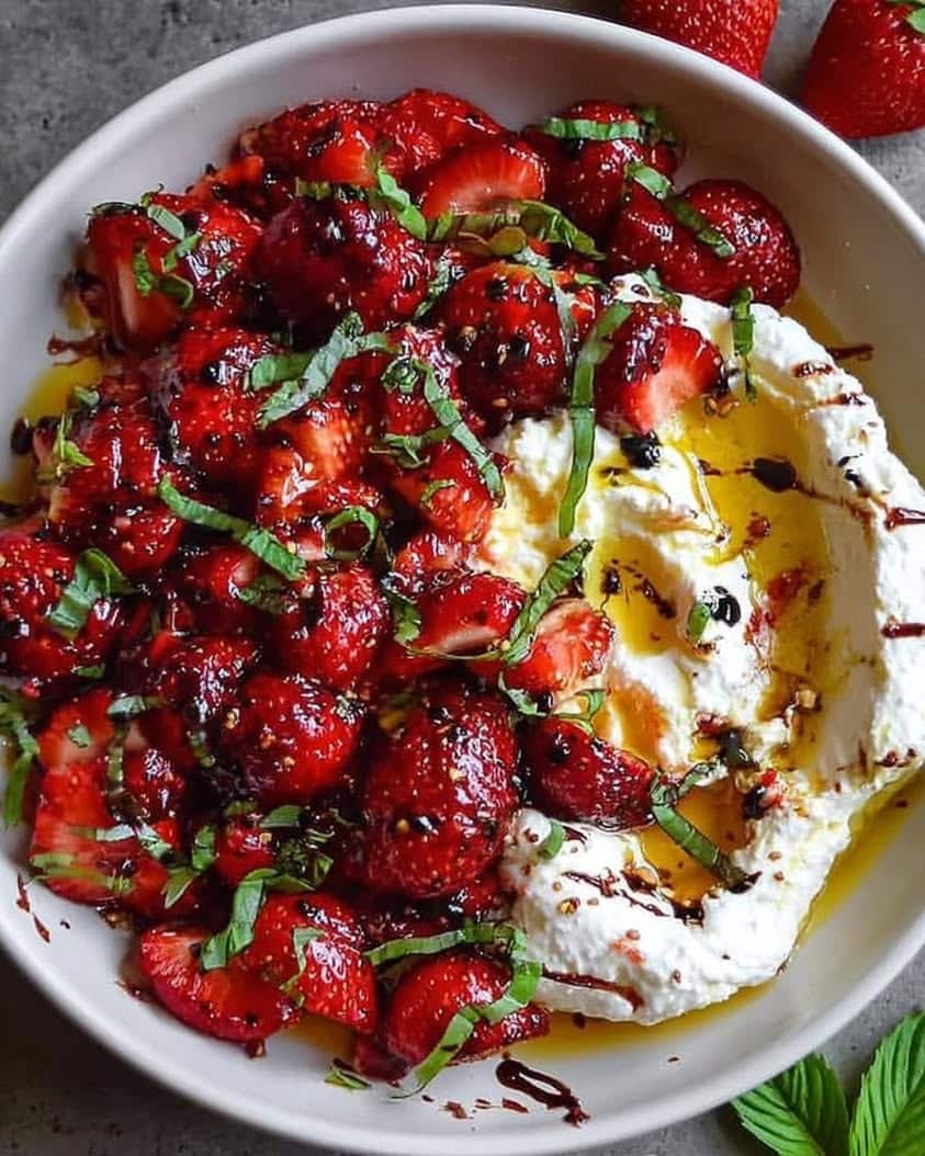 whipped feta roasted strawberries