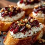 whipped ricotta crostini cranberry honey