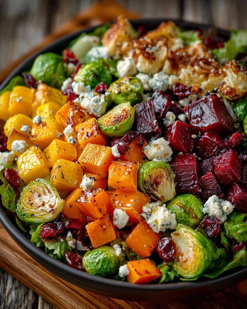 winter vegetable salad roasted squash