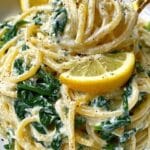 zesty lemon ricotta spinach pasta 1