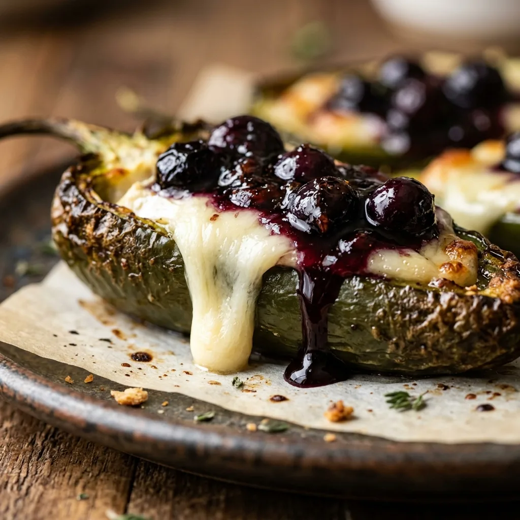 blueberry brie jalapeño poppers