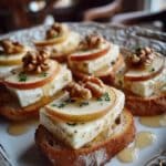 apple brie walnut crostini maple