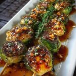 caramelized brussels sprouts christmas skewers