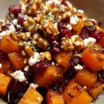 caramelized butternut squash feta walnuts