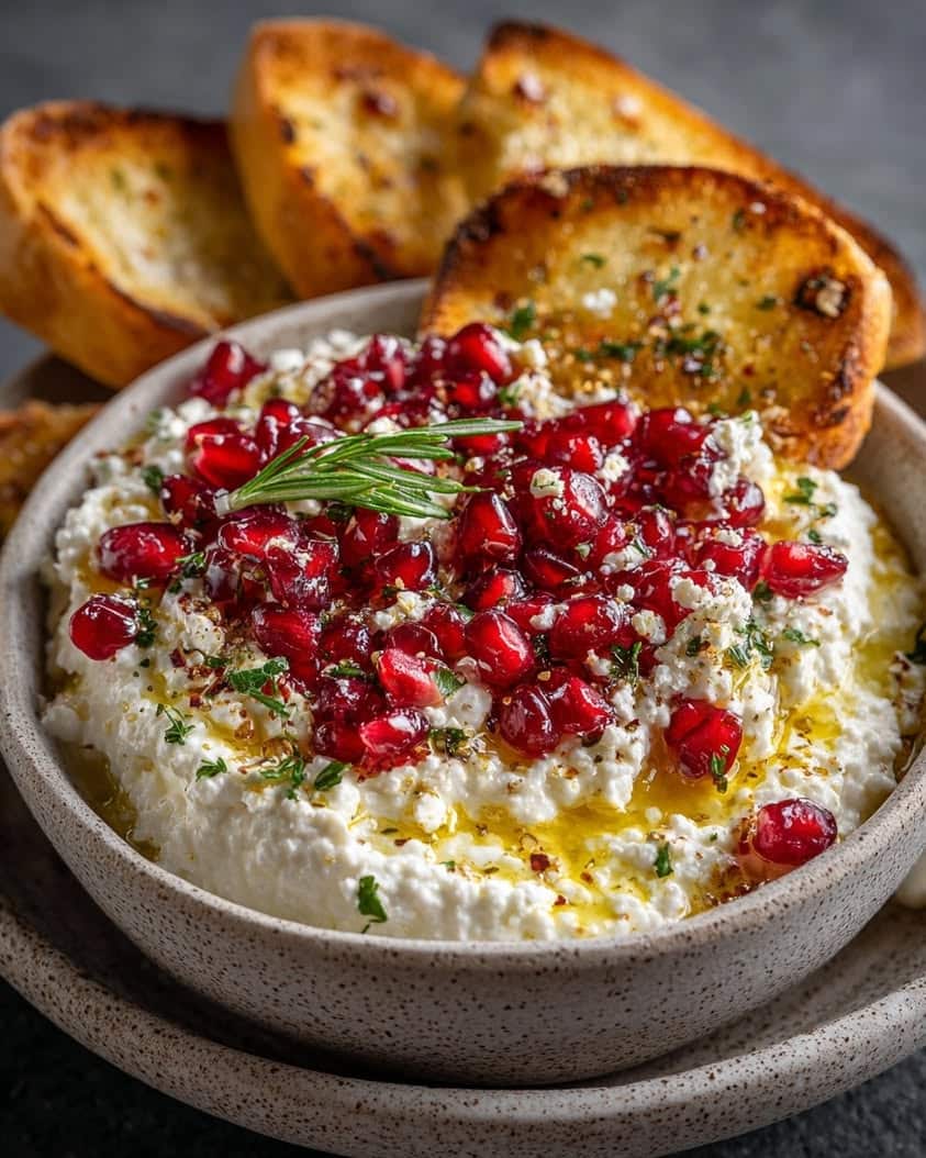 cranberry pomegranate feta dip
