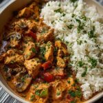 creamy chicken curry fluffy rice