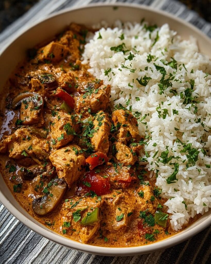Creamy Chicken Curry Recipe with Fluffy Rice for a Perfect Weeknight Dinner