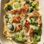 creamy garlic chicken alfredo broccoli