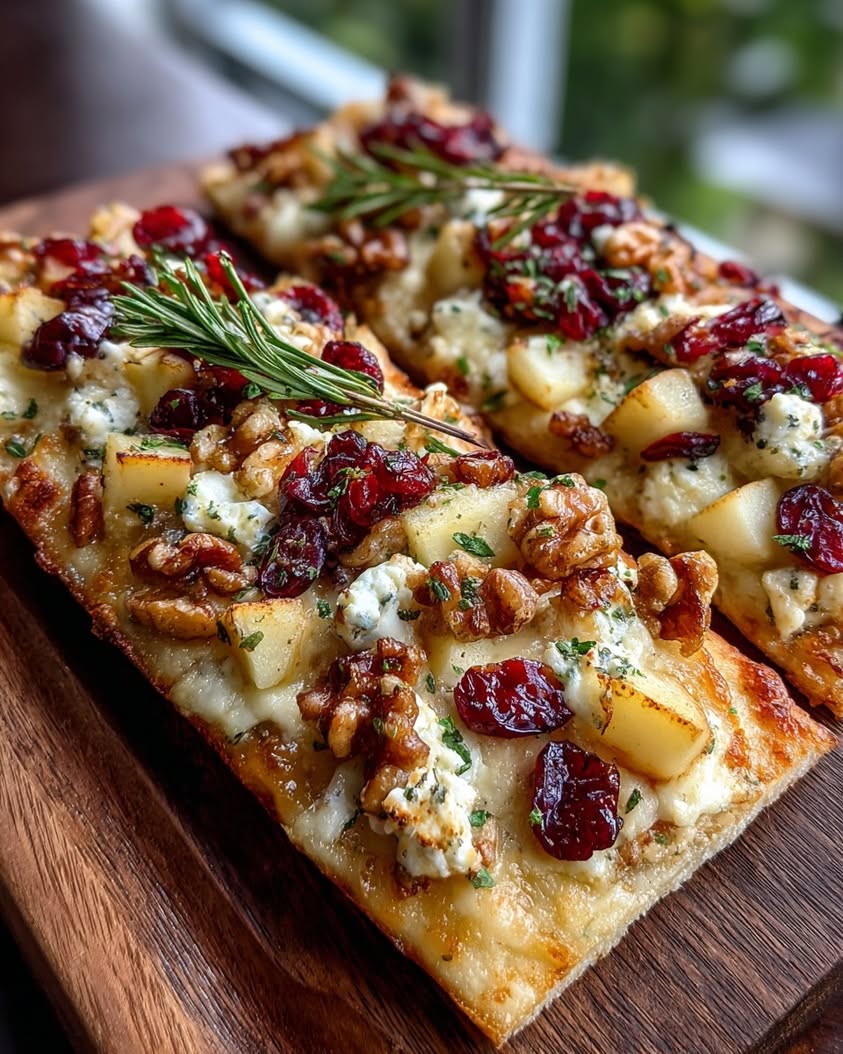 crispy flatbread brie cranberries walnuts 1