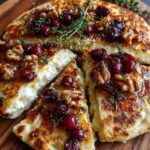 crispy flatbread brie cranberries walnuts