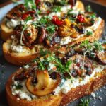 exotic mushroom ricotta toast