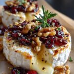 garlic butter brie cranberry walnuts