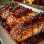 holiday glazed salmon cranberries