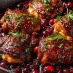 hot honey cranberry chicken skillet
