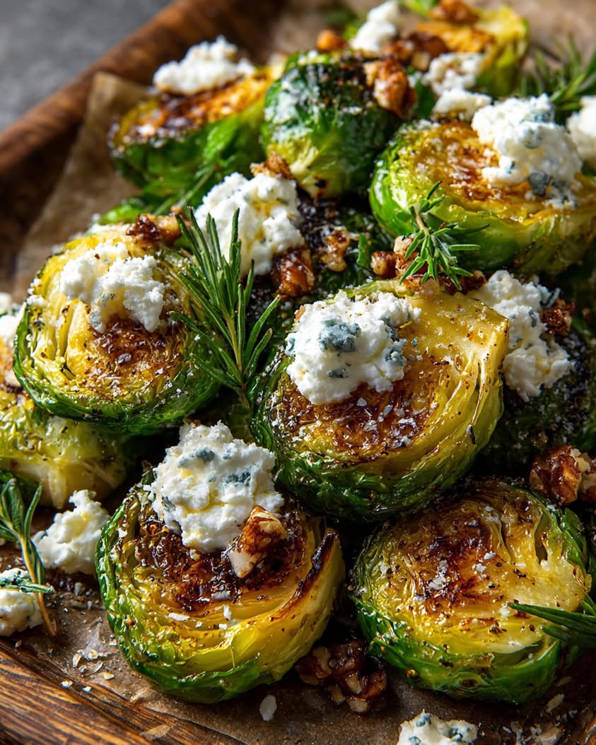 maple roasted brussels sprouts rings