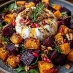 roasted beet butternut burrata nest
